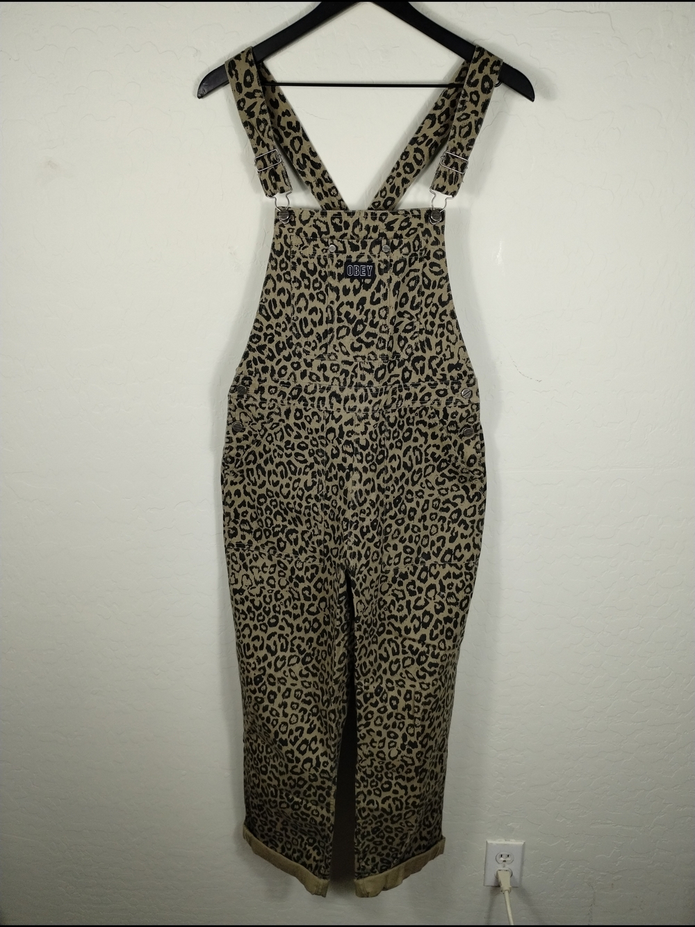 Obey Women's Leopard Print Overalls - Tan/Black